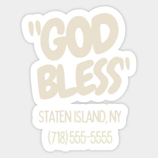 God bless staten island Sticker